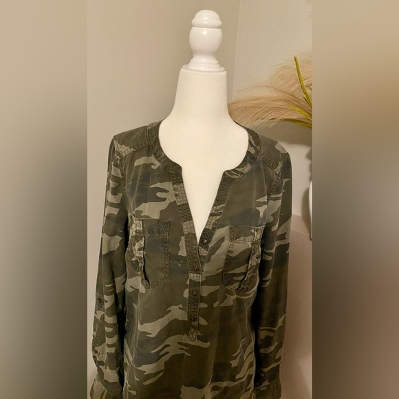 Express Women’s Small Green Camo Mini Dress Summer Spring Fall - Picture 3 of 6